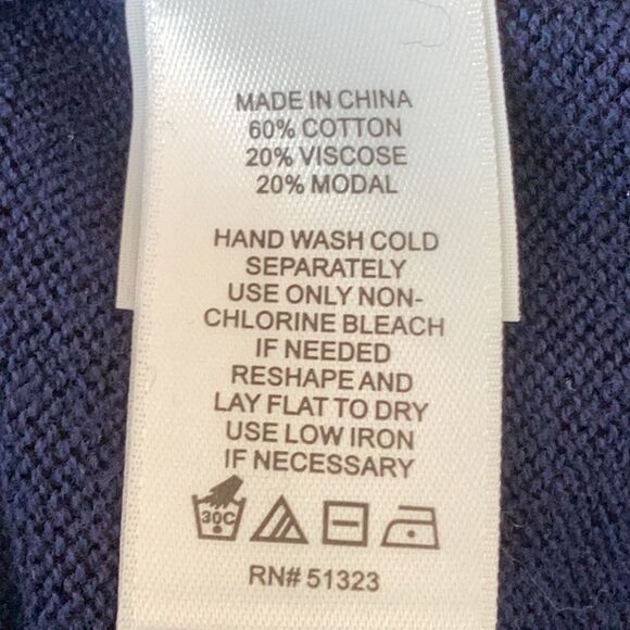 CECE NWT WOMENS LONG SLEEVE SWEATER MIDNIGHT BLOOM BLUE WOMENS SMALL - Picture 9 of 9